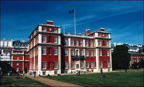 Marlborough House, London. Red brick and stone former royal palace