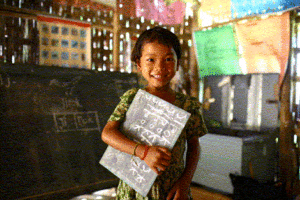 Children in Bangladesh’s Chittagong Hill Tracts are learning to read and write their own language for the first time in preschools supported by Save the Children. Photo credit: GMB Akash/Panos 