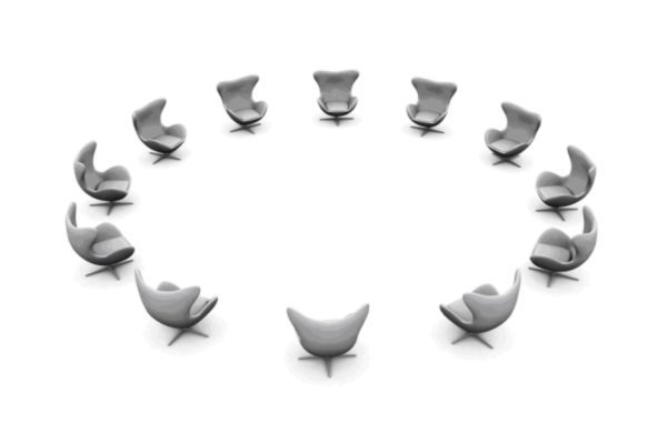 A circle of chairs