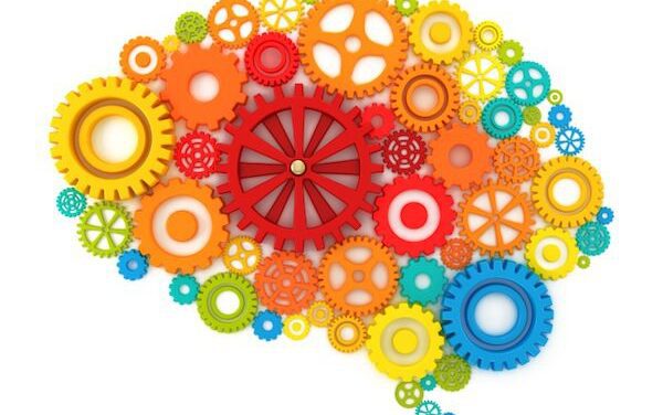 Gears making up brain shape