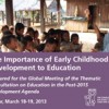 Early Childhood Development in the Post-2015 Development Agenda briefing-The-Importance-of-Early-Childhood-Development-to-Education-cover