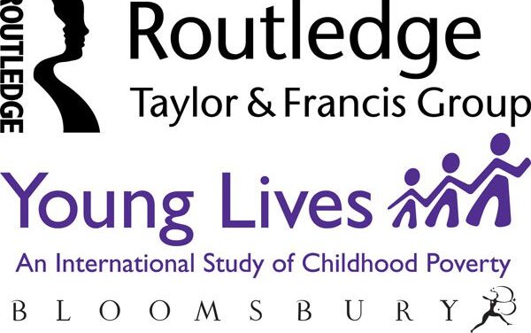 Routledge, Young Lives , Bloomsbury logos