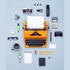 Introducing our Conference Rapporteurs Image of typewriter and reporters equipment