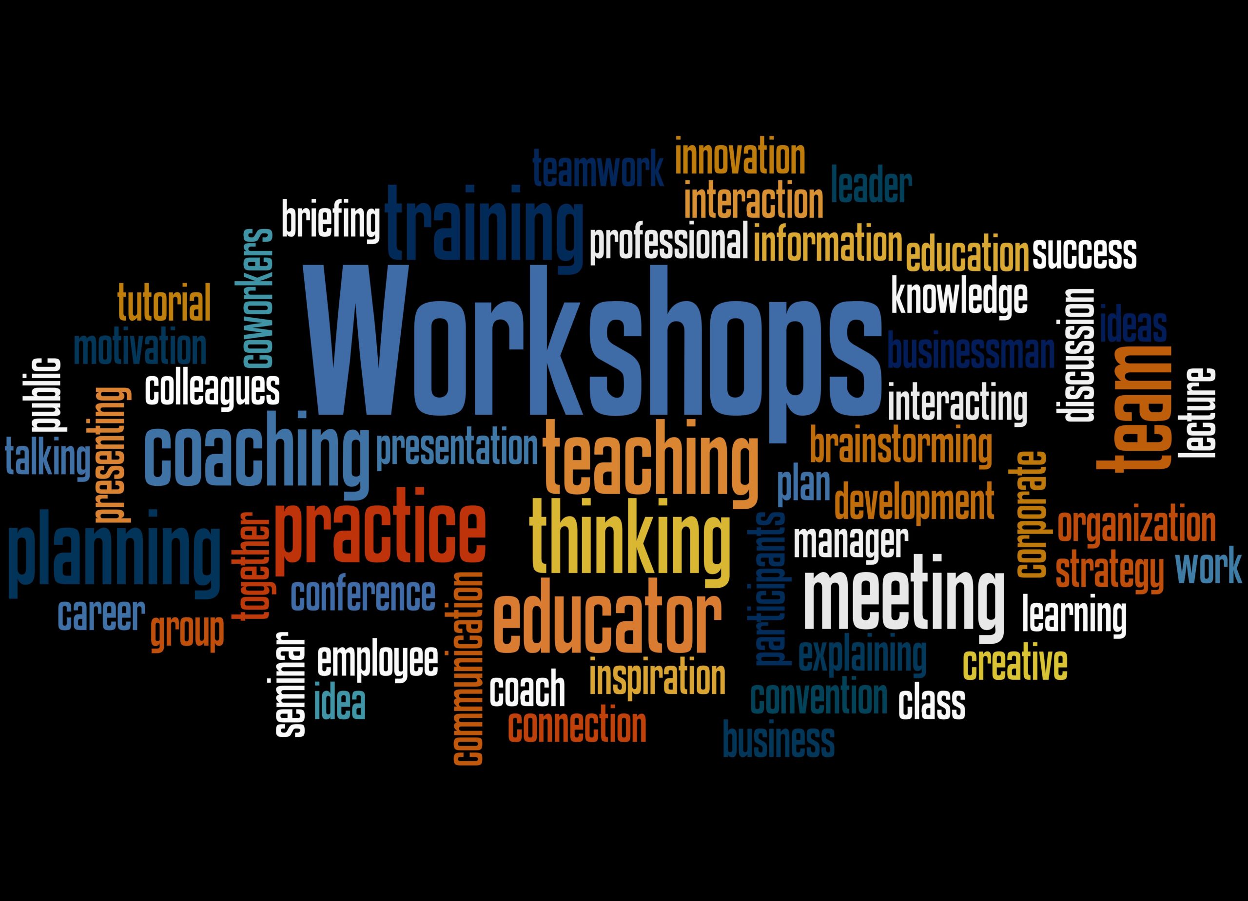 Word cloud for workshops
