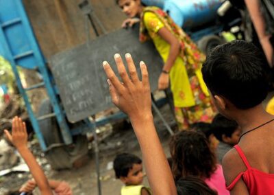 Hands up in class