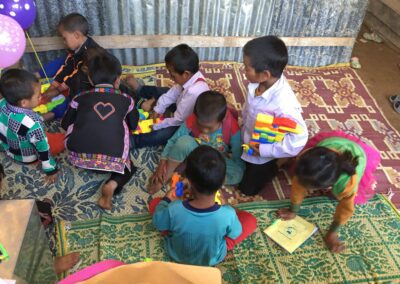 Pre- school children playing on the floor