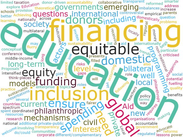 Education financing for global equity and inclusion: reflections on conference theme