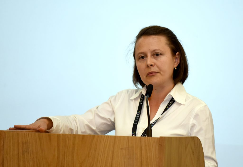 female delegate at the conference