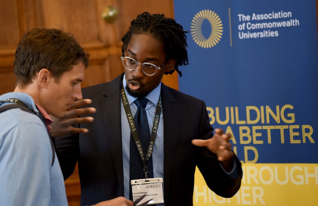 Delegates at an exhibition stand 2019