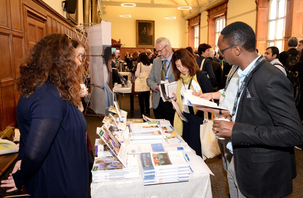 Delegates visiting an exhibition stand 2019