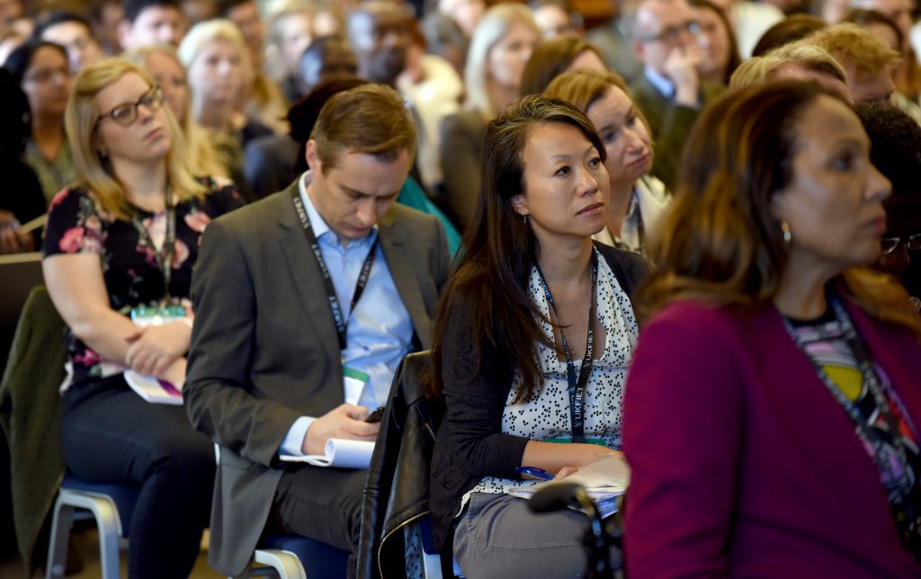 Delegates watching UKFIET 2019 Opening Plenary