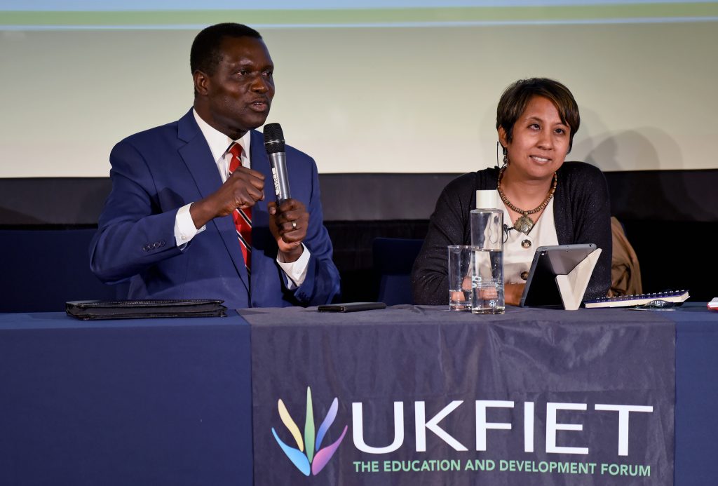 Hon. Dr. Yaw Osei Adutwum and Nafisa Baboo at the opening plenary 2019