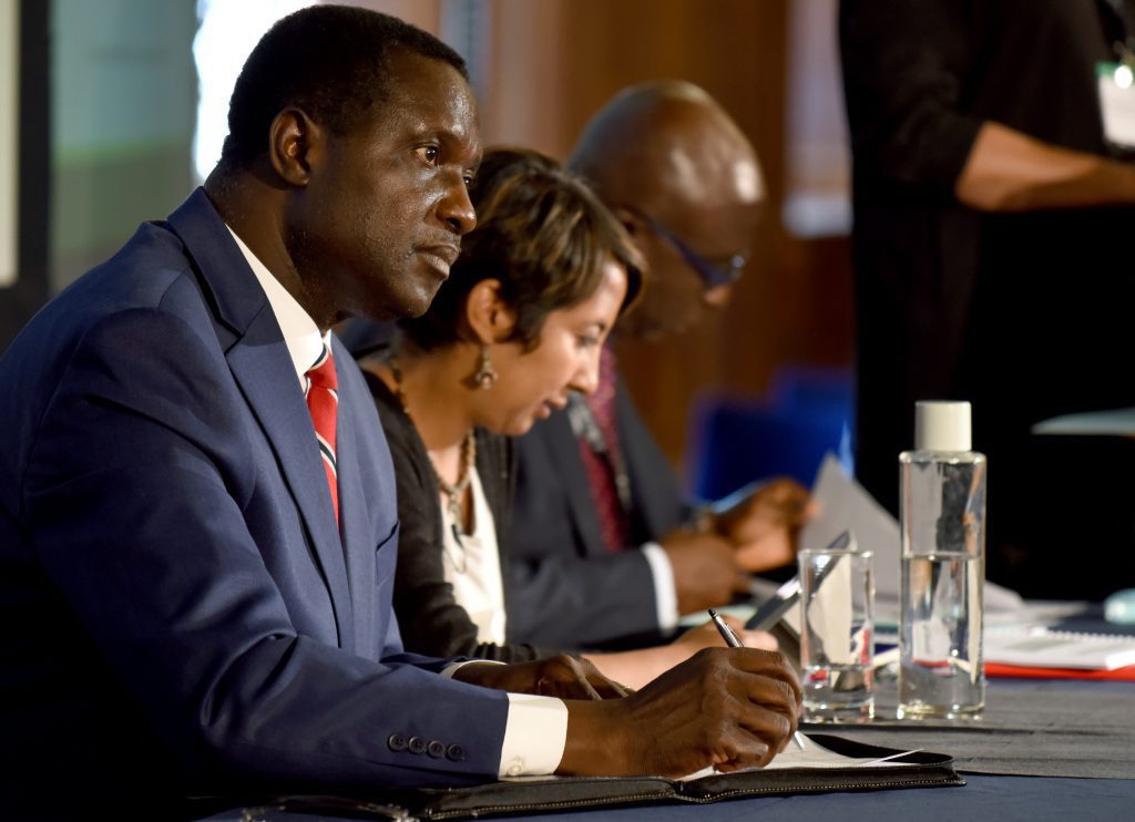 Hon. Dr. Yaw Osei Adutwum and Nafisa Baboo at the opening plenary 2019