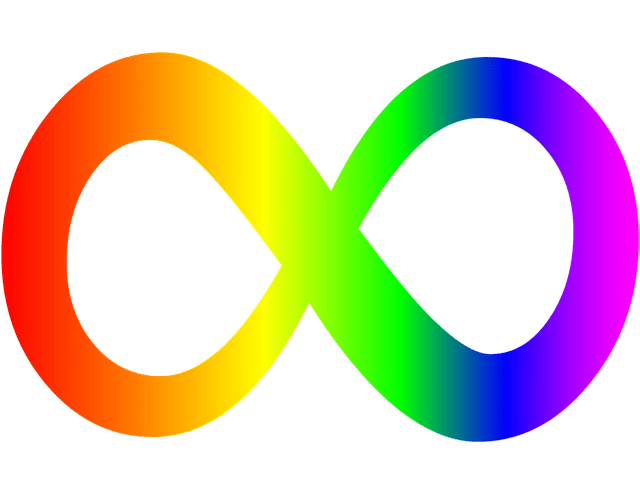 Rainbow infinity symbol