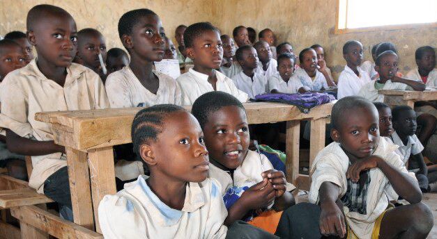 African students in a classroom