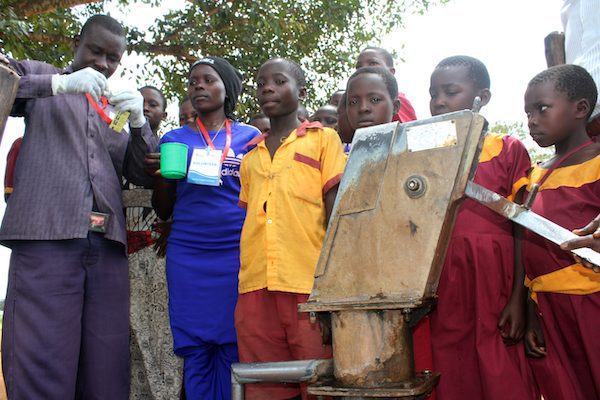 School children and teachers in Uganda