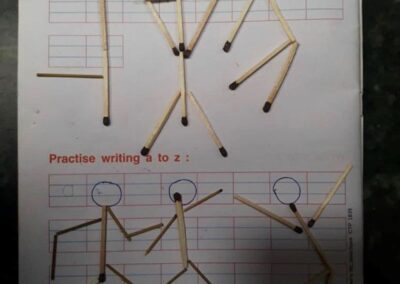 a puzzle with matchsticks