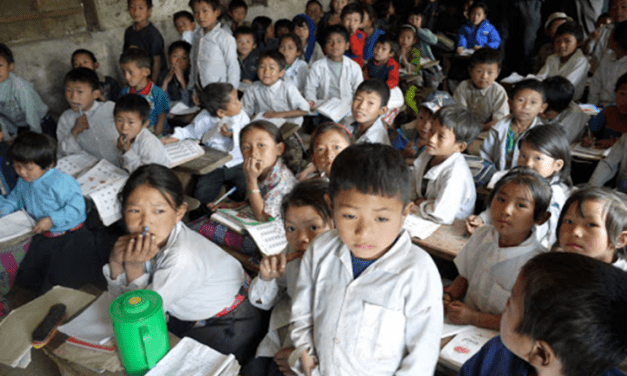 classroom of Nepali children