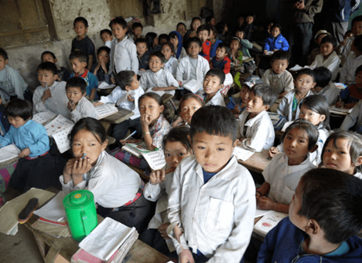 classroom of Nepali children
