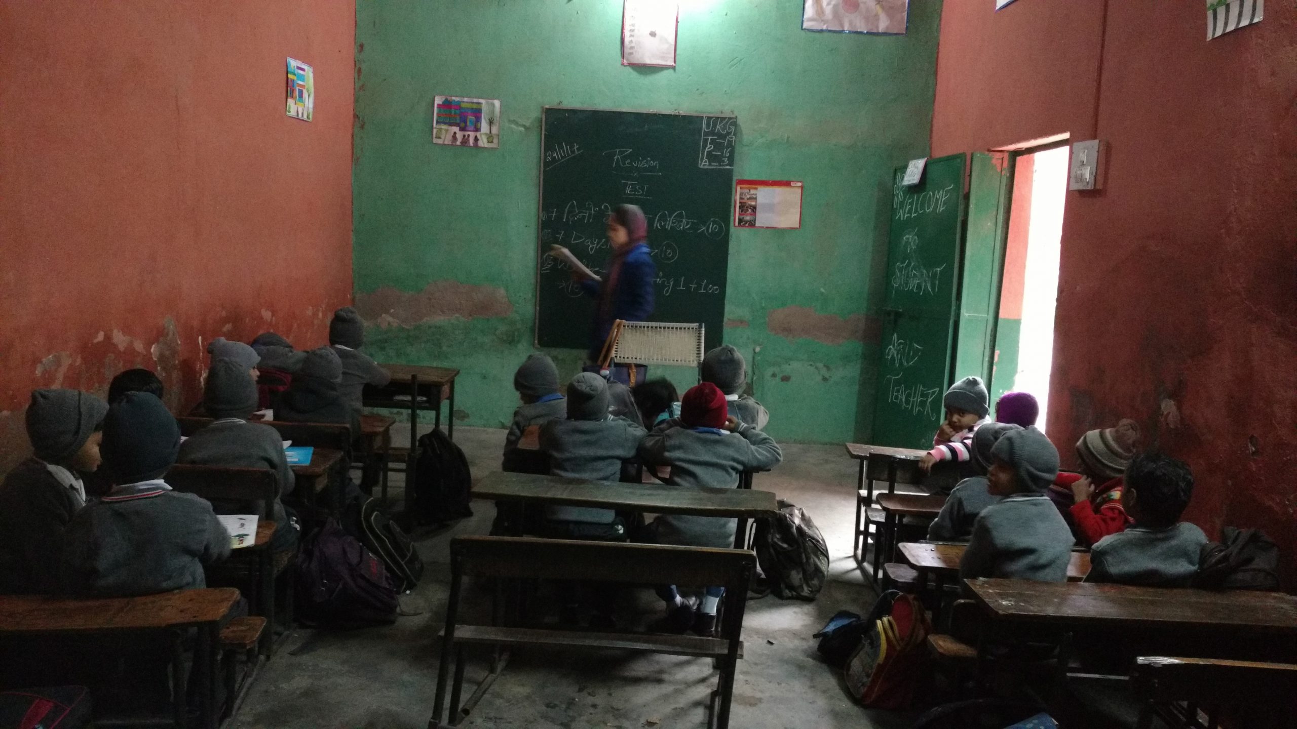 Indian classroom scene