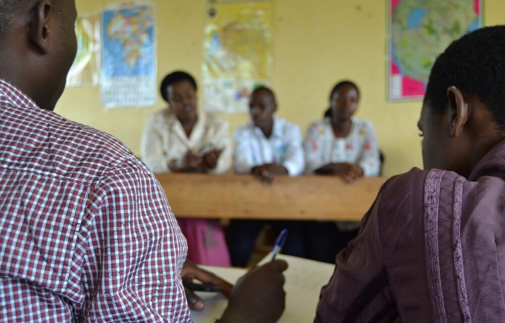 Classroom scene in Rwanda