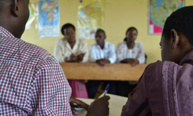 Classroom scene in Rwanda