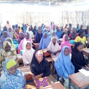 Classroom scene in Nigeria