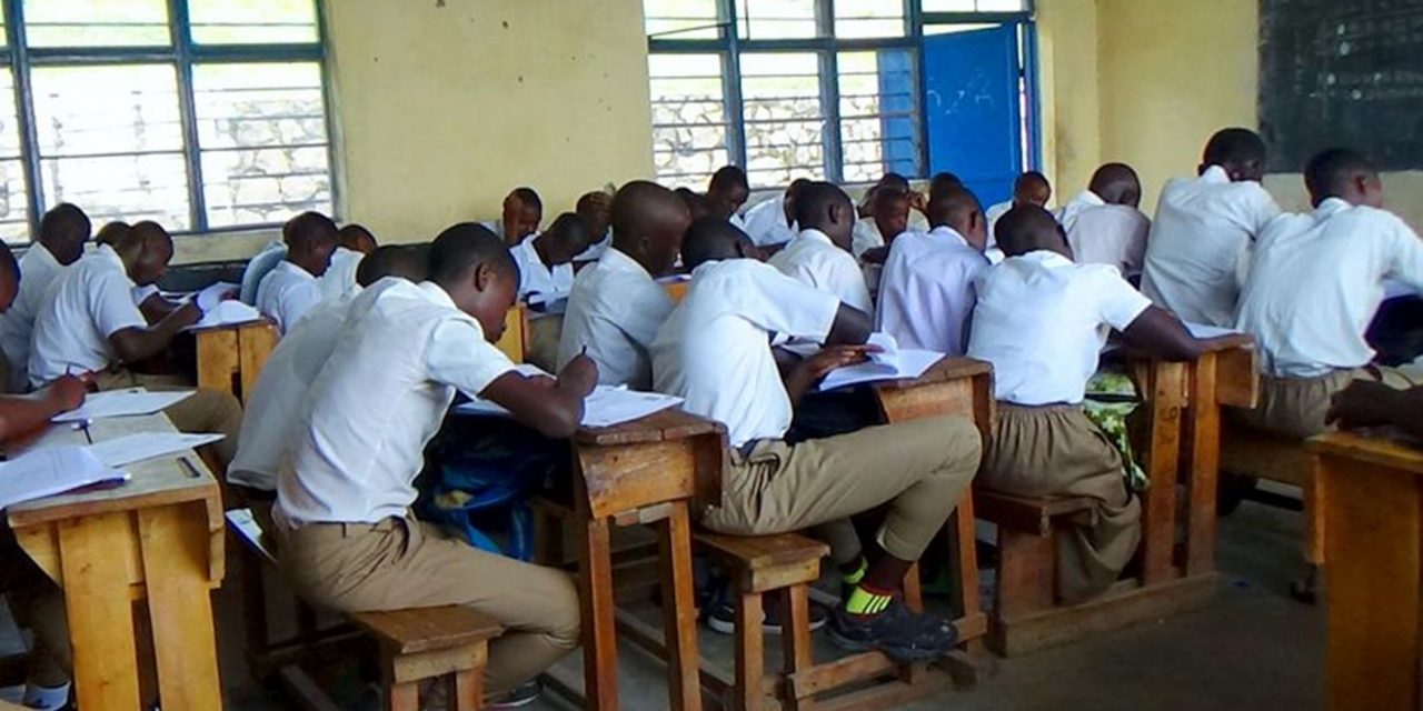 Students in Rwandan classroom