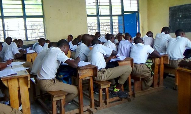 Students in Rwandan classroom