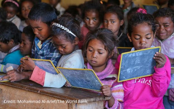 A classroom in the public primary school of Ianjanina in rural Madagascar