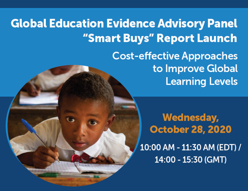 Global Education Evidence Advisory Panel "Smart Buys" Report Launch