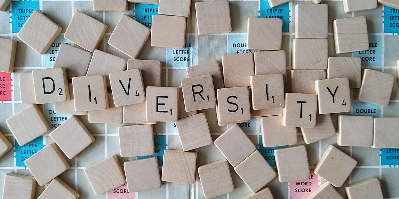 letter tiles spelling out DIVERSITY