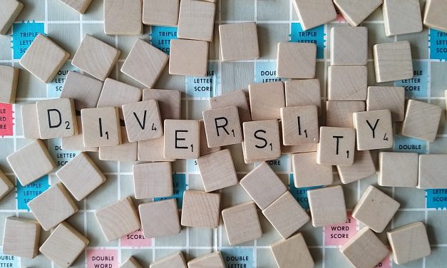 letter tiles spelling out DIVERSITY