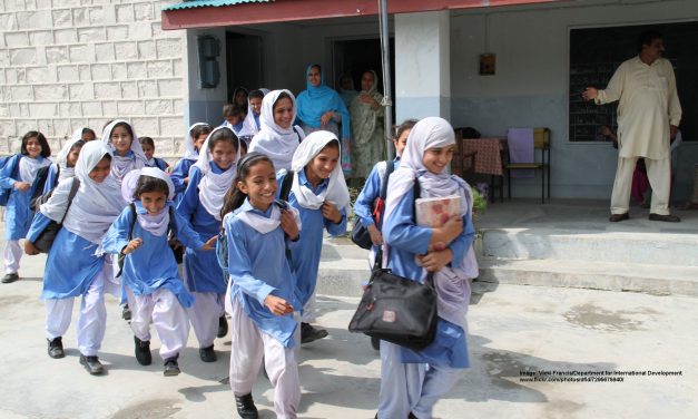 Girls in playground, Pakistan