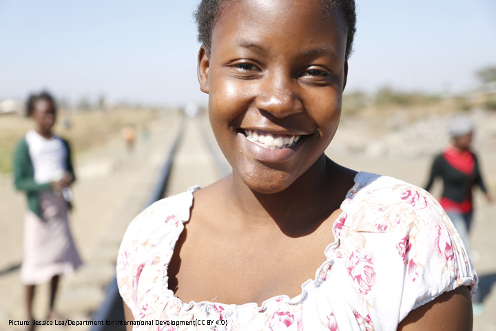 Girl smiling