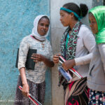 Students at Sebeta School for the Blind with their canes, Oromia, Ethiopia