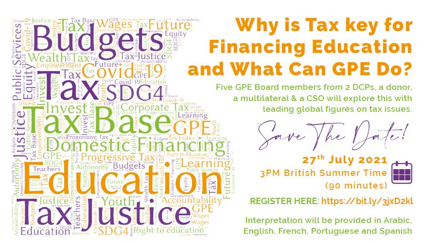 Why is Tax key for Financing Education and What can GPE do?