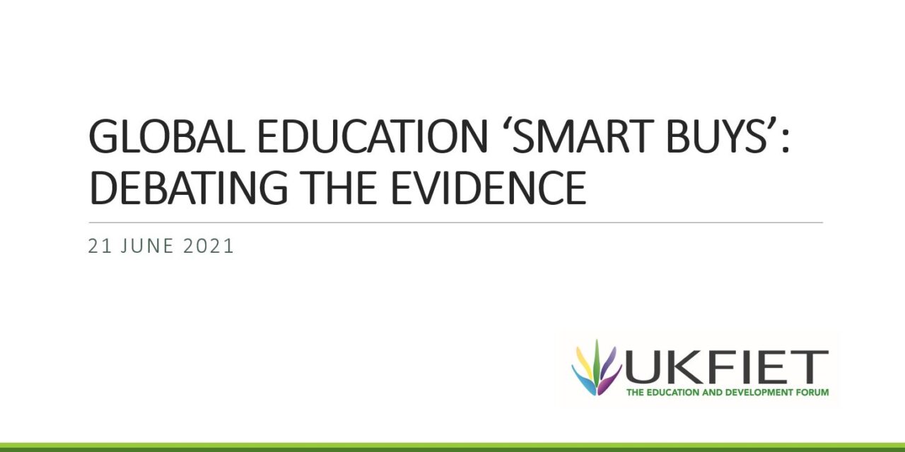 Global Education "Smart Buys" Debating the Evidence