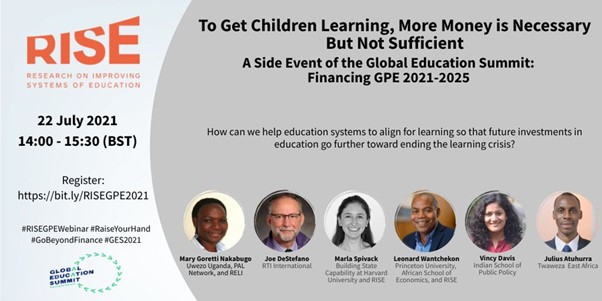 ‘To Get Children Learning, More Money is Necessary But Not Sufficient’: A Side Event of the Global Education Summit: Financing GPE 2021-2025
