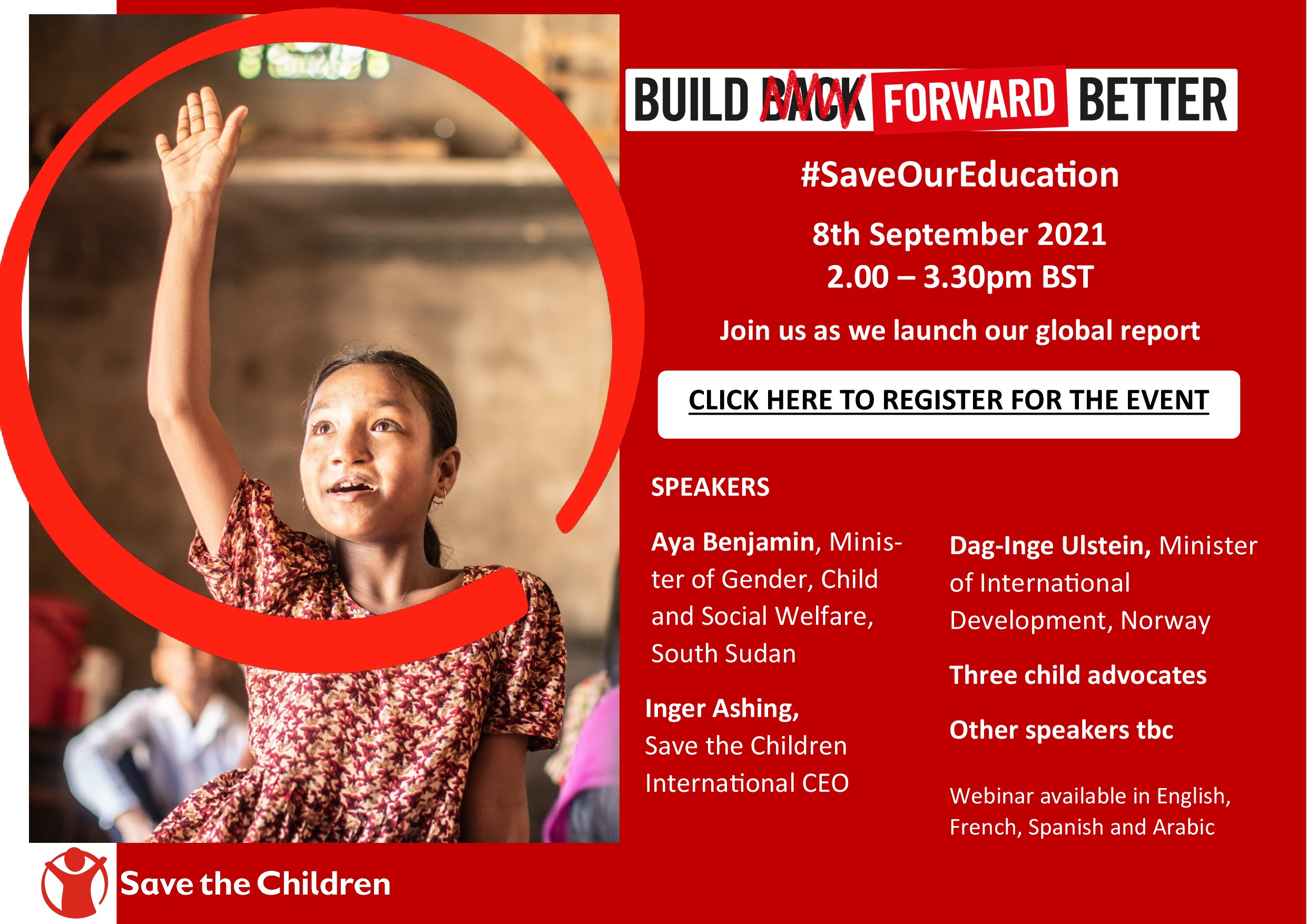 Build Forward Better to Save our Education
