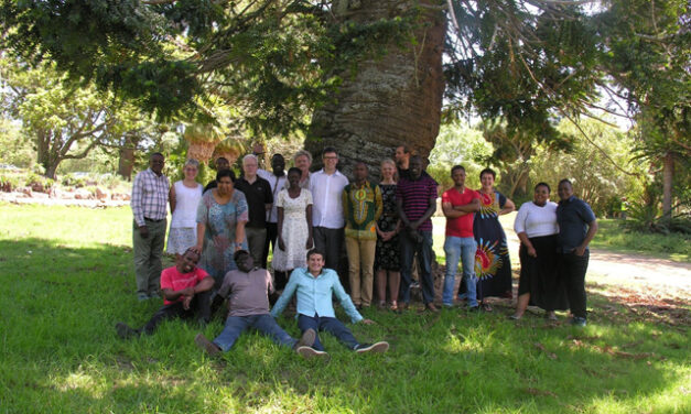 VET Africa 4.0 team under a tree at Rhodes University 2019