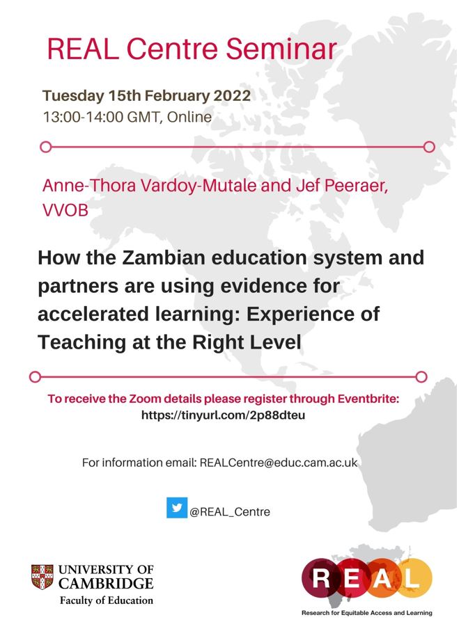 Poster advertising the REAL Seminar on 15 February 2022
