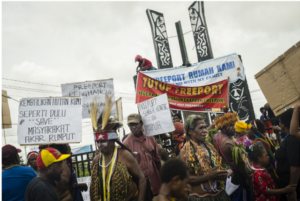 West Papuan citizens in a protest