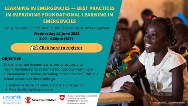 Learning in Emergencies – Best Practices in Improving Foundational Learning in Emergencies