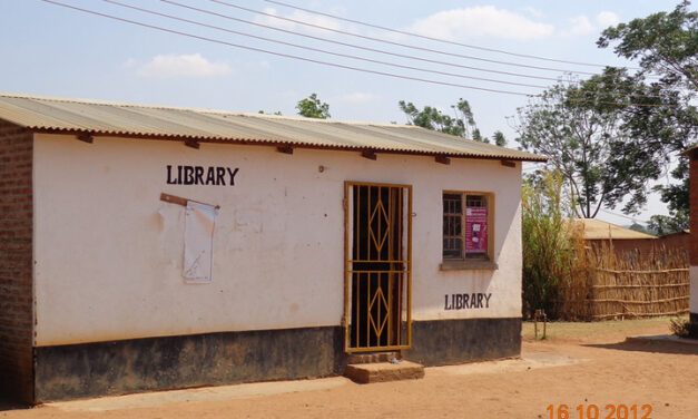 A rural poorly resourced school library building, Malawi.