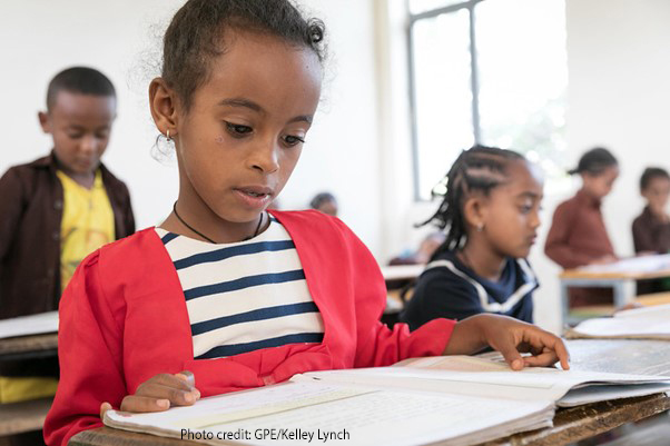 Students with their textbooks in the classroom, Felege Abay Elementary School, Bahar Dar, Ethiopia.