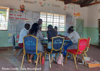 Teachers taking part in a teacher group meeting in Zambia.
