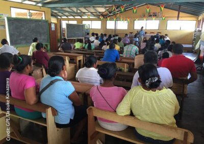 Community session on the project sensitisation, Annai, Guyana.