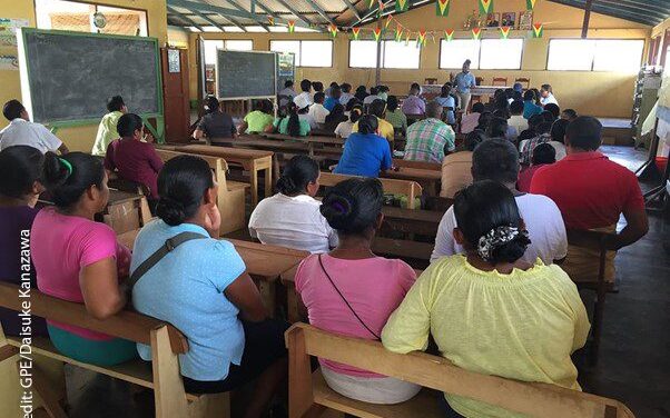 Community session on the project sensitisation, Annai, Guyana.