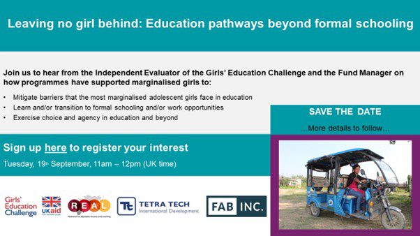 Leaving no girl behind: Education pathways beyond formal schooling